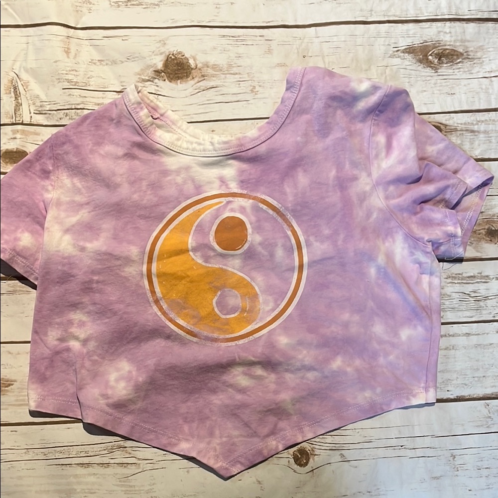 SO Kids Tie-Dye Yin Yang Crop Top